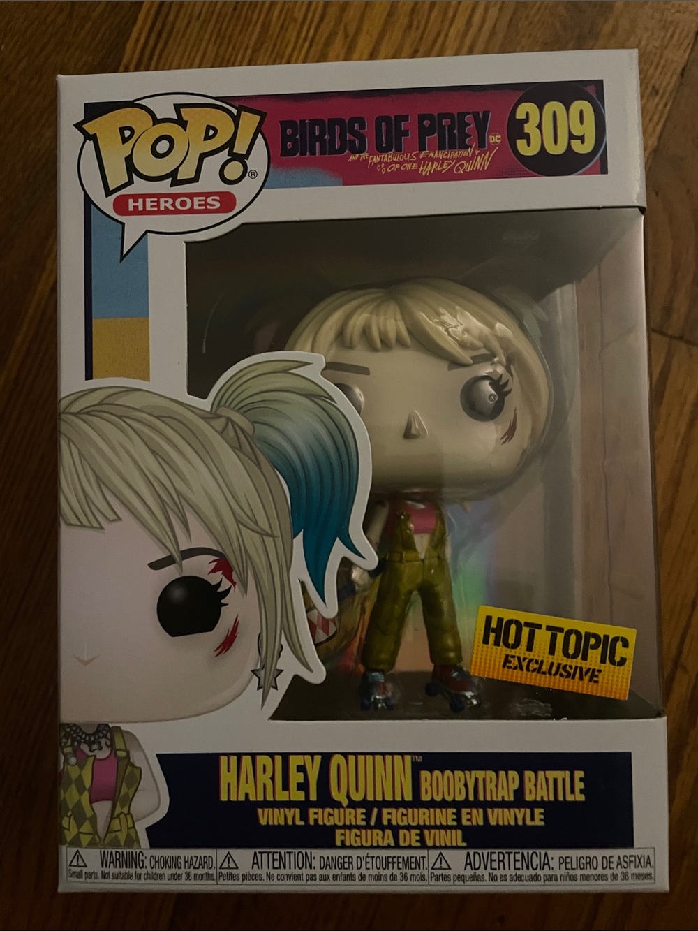 Hot Topic Harley Quinn Boobytrap Battle Pop! Vinyl - Blonde, Blue, Pink, Green